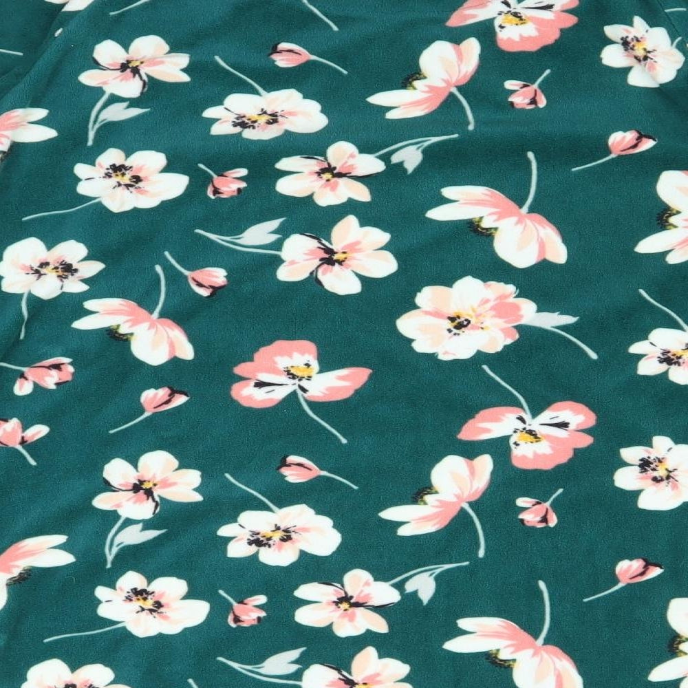 Primark Womens Green Floral  Pullover Jumper Size 12