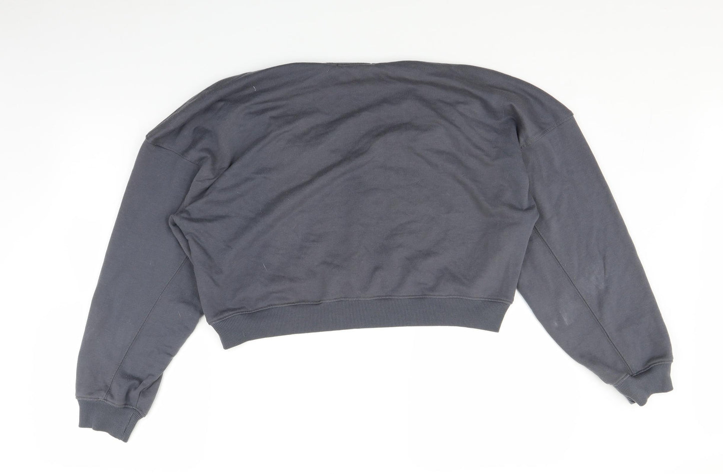 Missguided Womens Grey   Pullover Jumper Size 12  - cropped oversized