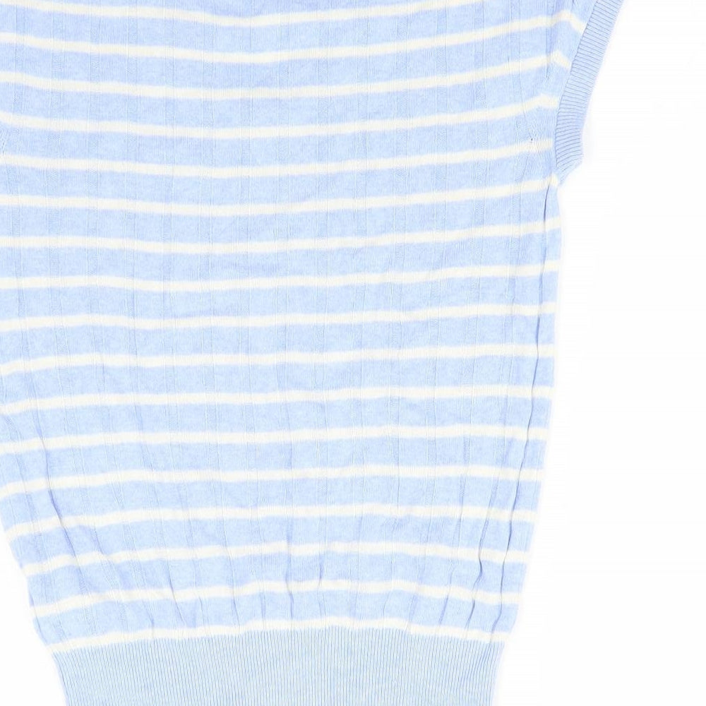 Marks and Spencer Womens Blue Striped  Pullover Jumper Size S