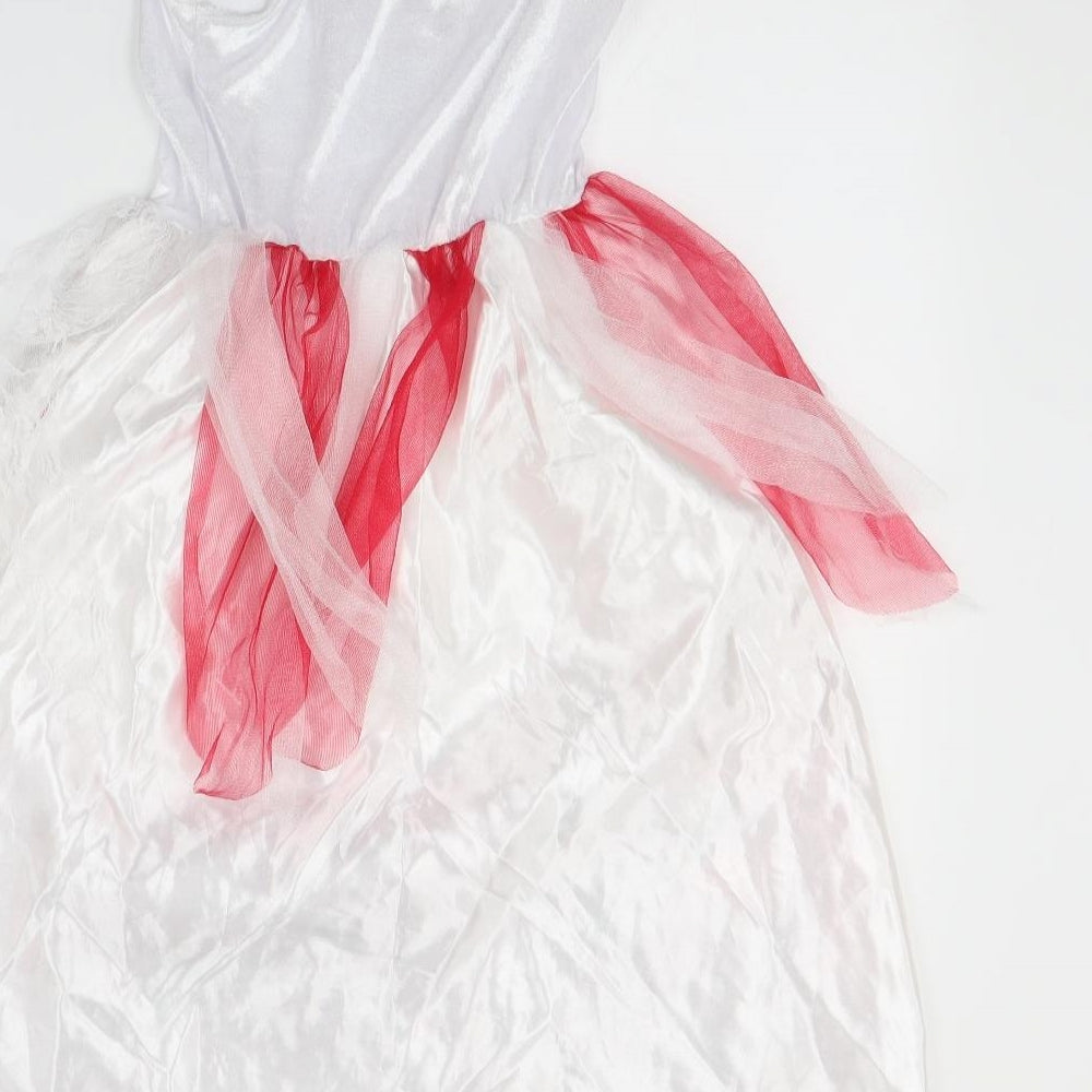 George Girls White   Fit & Flare  Size 7-8 Years  - Halloween Fancy dress