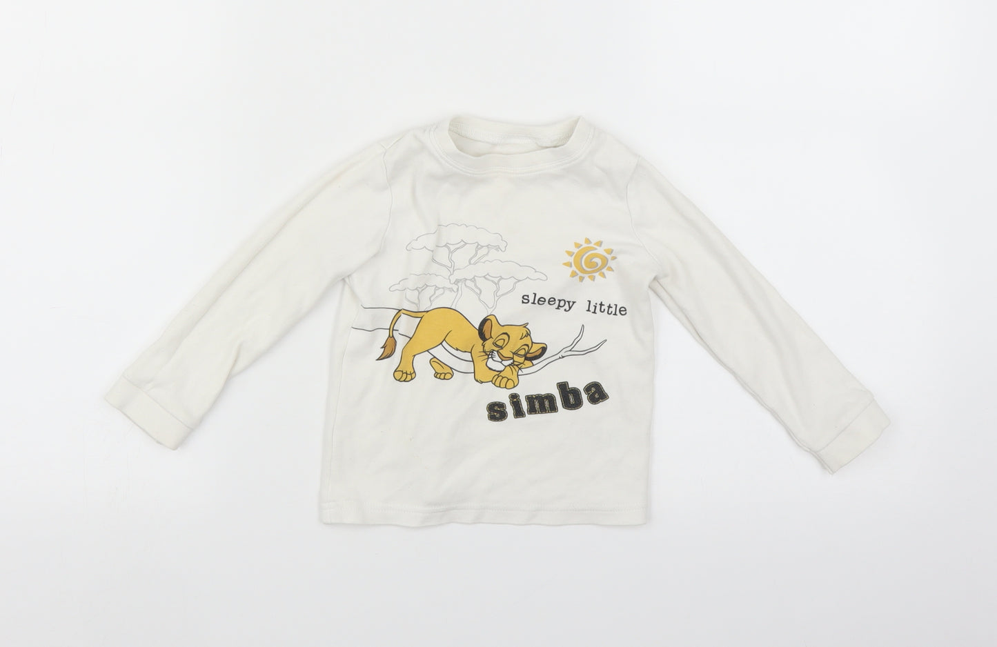 George Baby White Solid   Pyjama Top Size 18-24 Months  - Simba Lion King