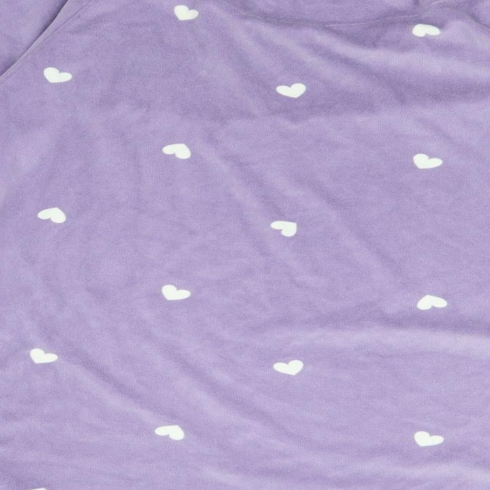 Primark Womens Purple Polka Dot Velvet  Pyjama Top Size L