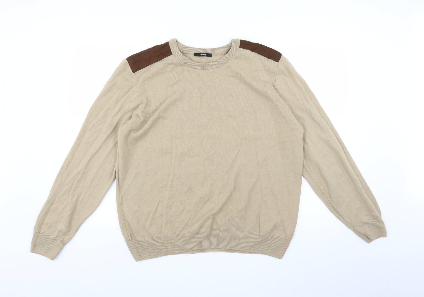 George Mens Brown   Pullover Jumper Size L