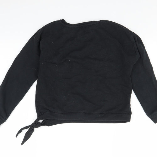 Marks and Spencer Girls Black   Pullover Jumper Size 10-11 Years  - Shooting Star