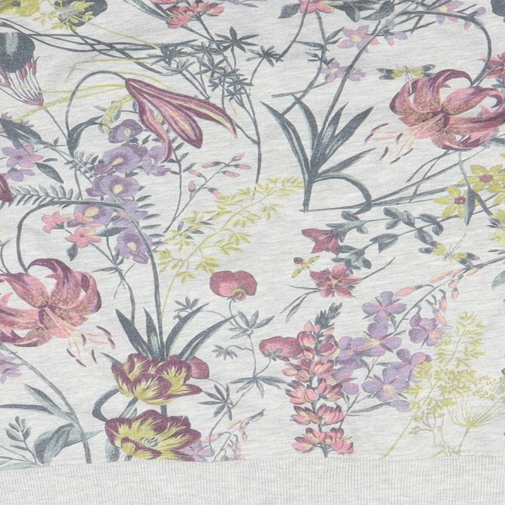 H&M Womens Grey Floral  Pullover Jumper Size M