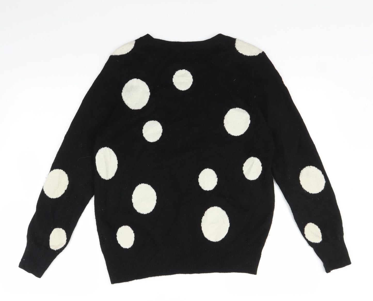Autograph Womens Black Polka Dot  Pullover Jumper Size 12