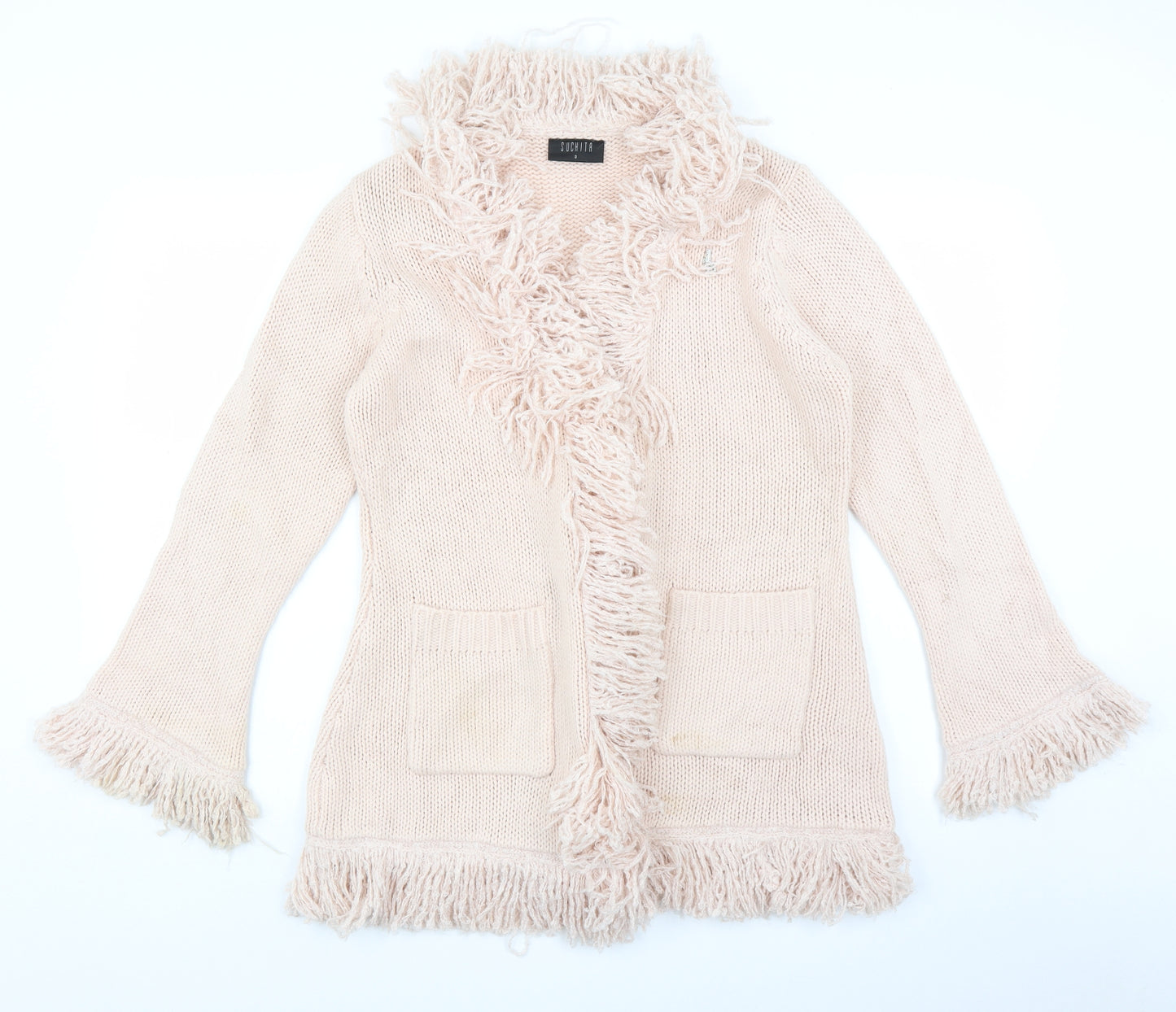 Suchita Womens Pink   Jacket Coatigan Size M