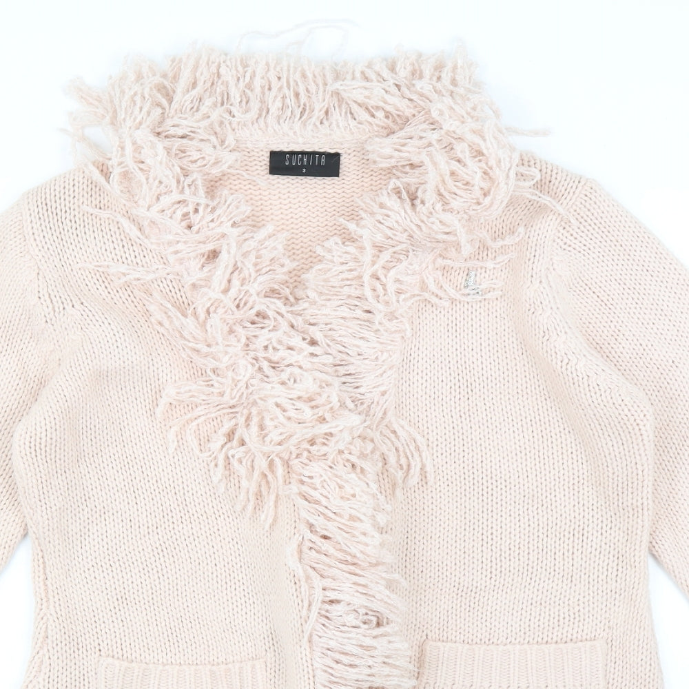 Suchita Womens Pink   Jacket Coatigan Size M