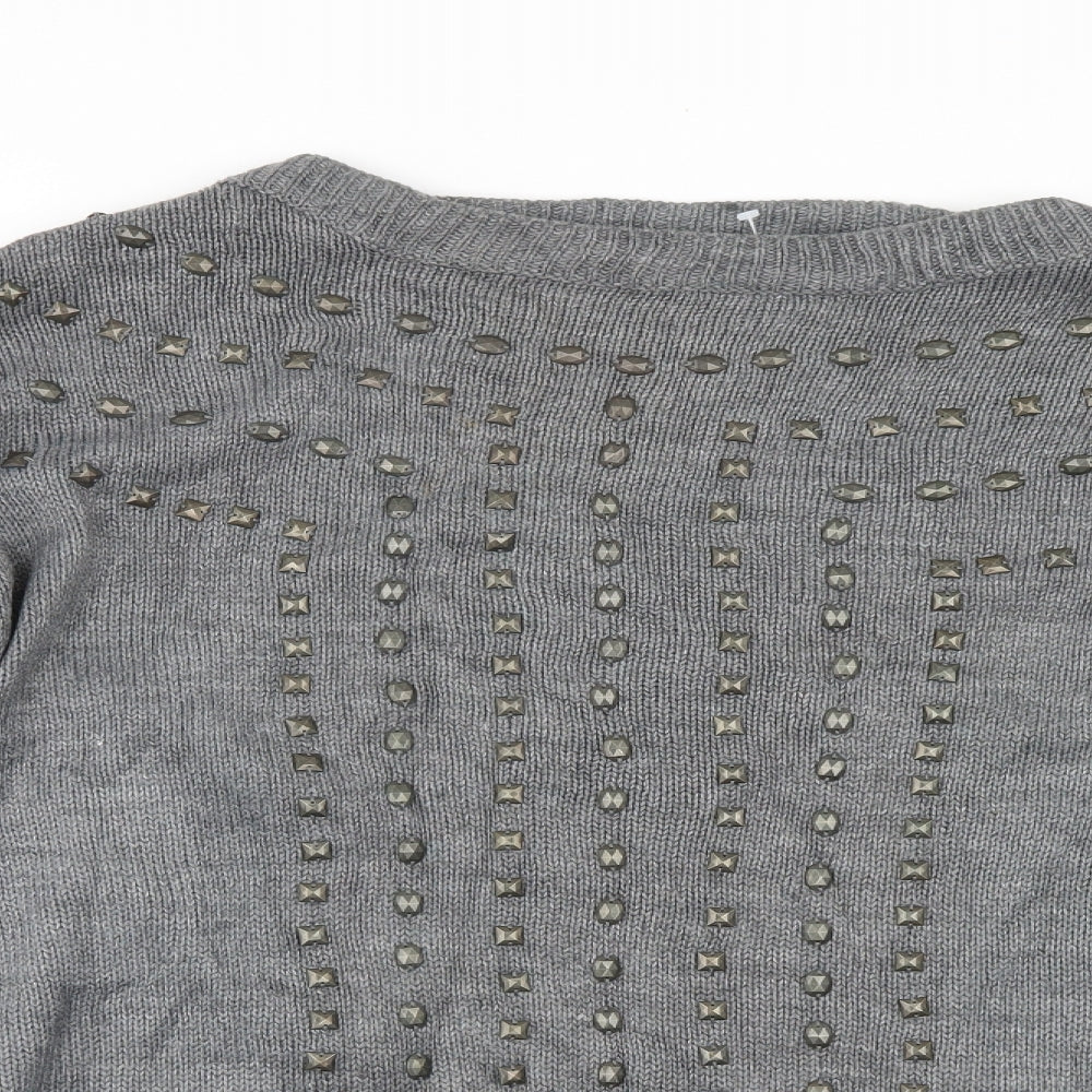 Marks and Spencer Womens Grey   Pullover Jumper Size 14