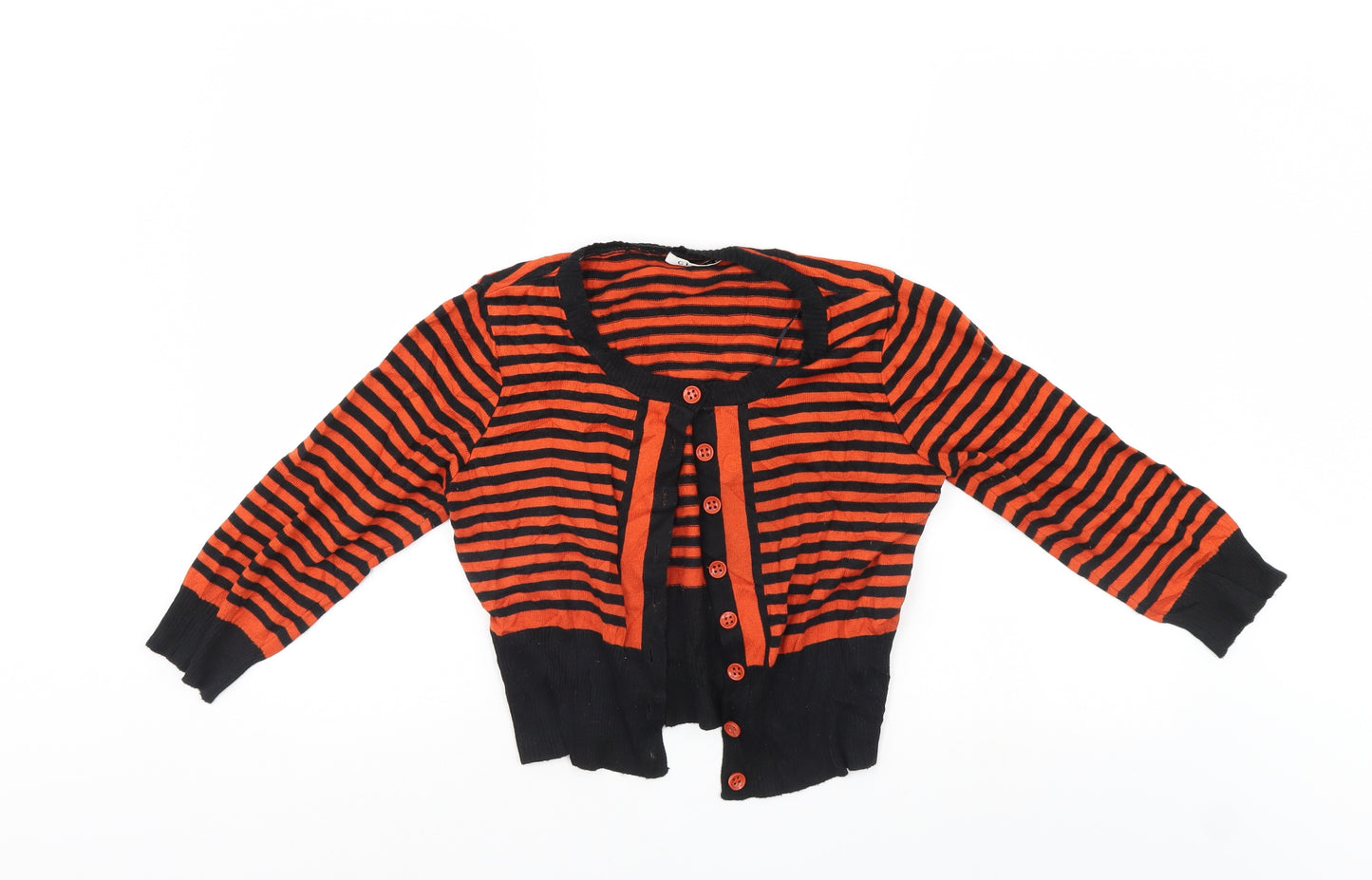 George Womens Multicoloured Striped  Cardigan Jumper Size 16  - Cropped