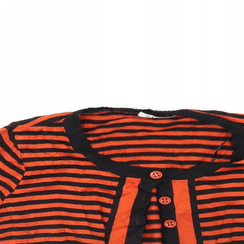 George Womens Multicoloured Striped  Cardigan Jumper Size 16  - Cropped