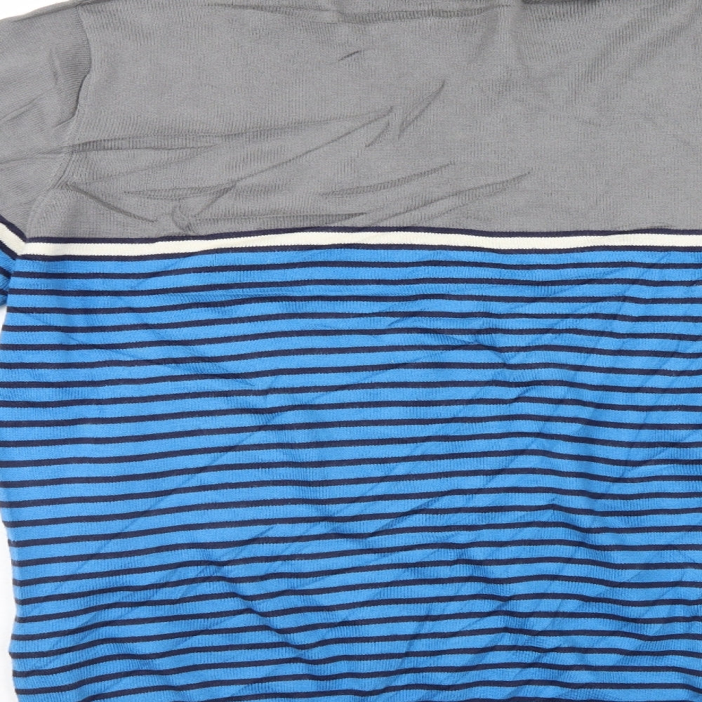 Lacoste Mens Multicoloured Striped  Pullover Jumper Size L
