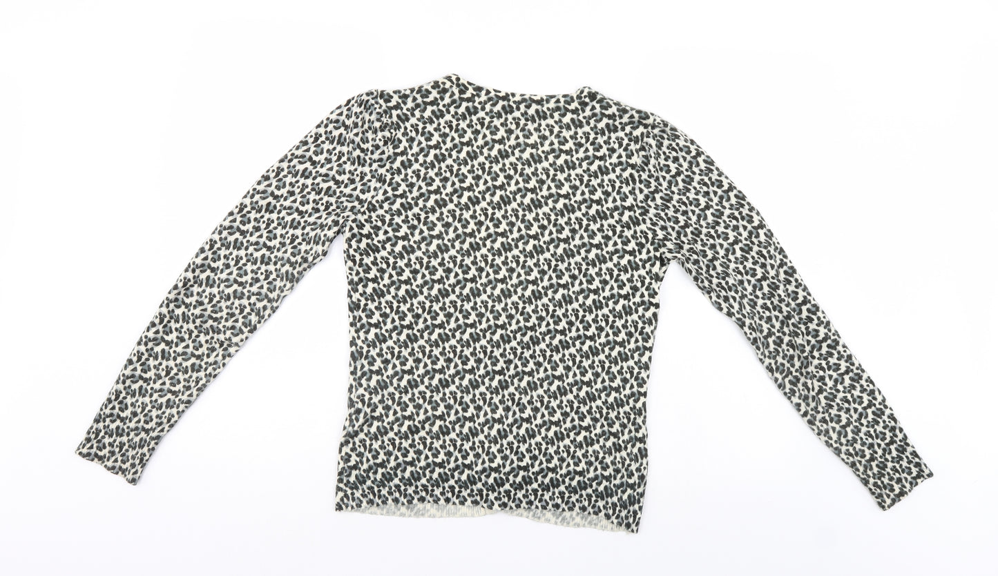 Dorothy Perkins Womens Multicoloured Animal Print  Cardigan Jumper Size 12
