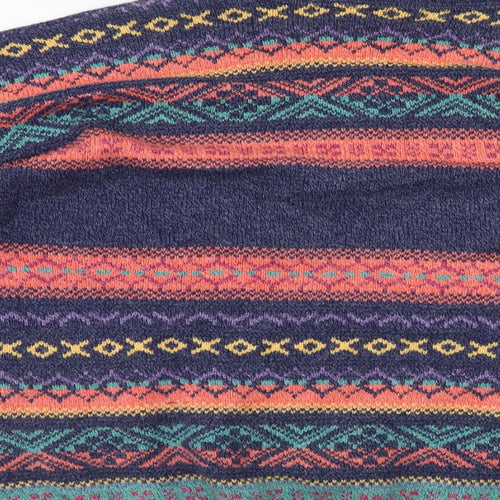 The Sweater Shop Mens Multicoloured Geometric  Pullover Jumper Size L