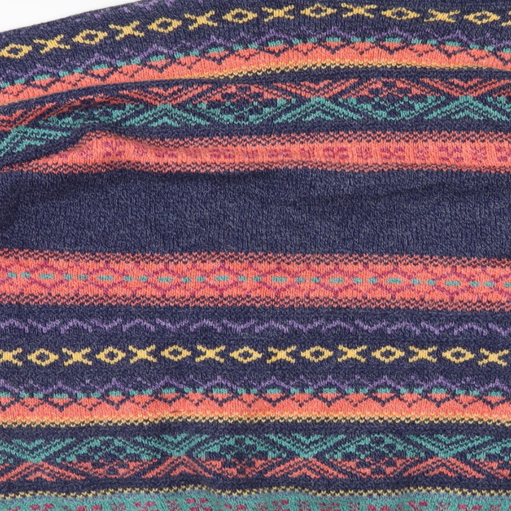 The Sweater Shop Mens Multicoloured Geometric  Pullover Jumper Size L