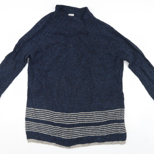Celtic & Co Mens Blue Striped  Pullover Jumper Size L