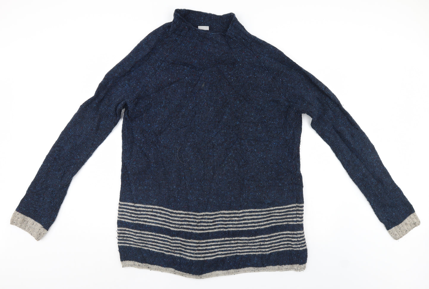 Celtic & Co Mens Blue Striped  Pullover Jumper Size L