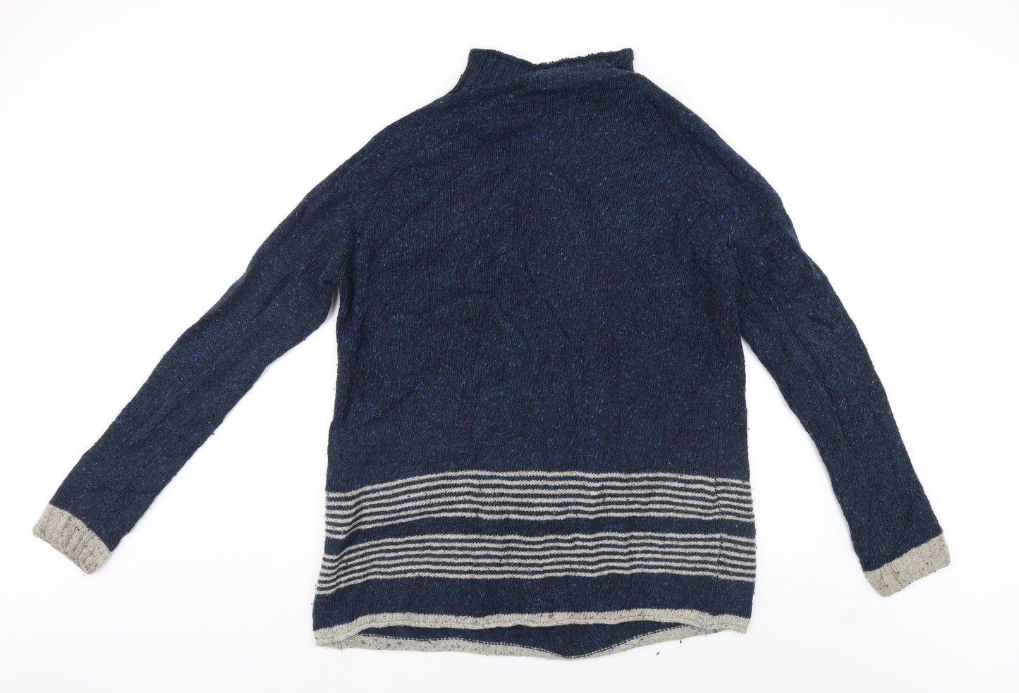 Celtic & Co Mens Blue Striped  Pullover Jumper Size L