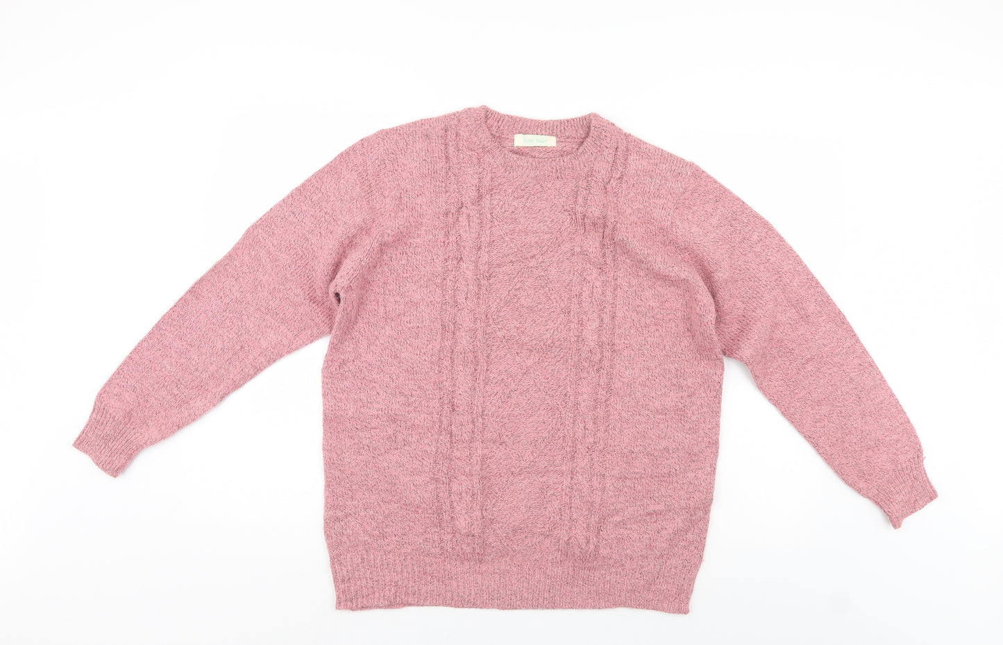 Rose Pearl Womens Pink Argyle/Diamond  Pullover Jumper Size 16