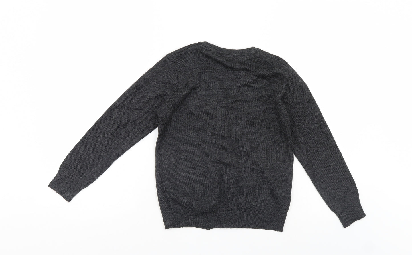 M&S Girls Grey   Cardigan Jumper Size 7-8 Years