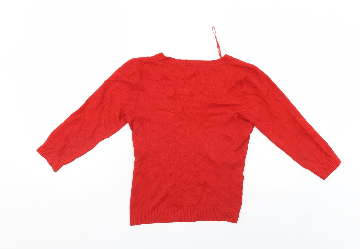 H&M Womens Red   Pullover Jumper Size M