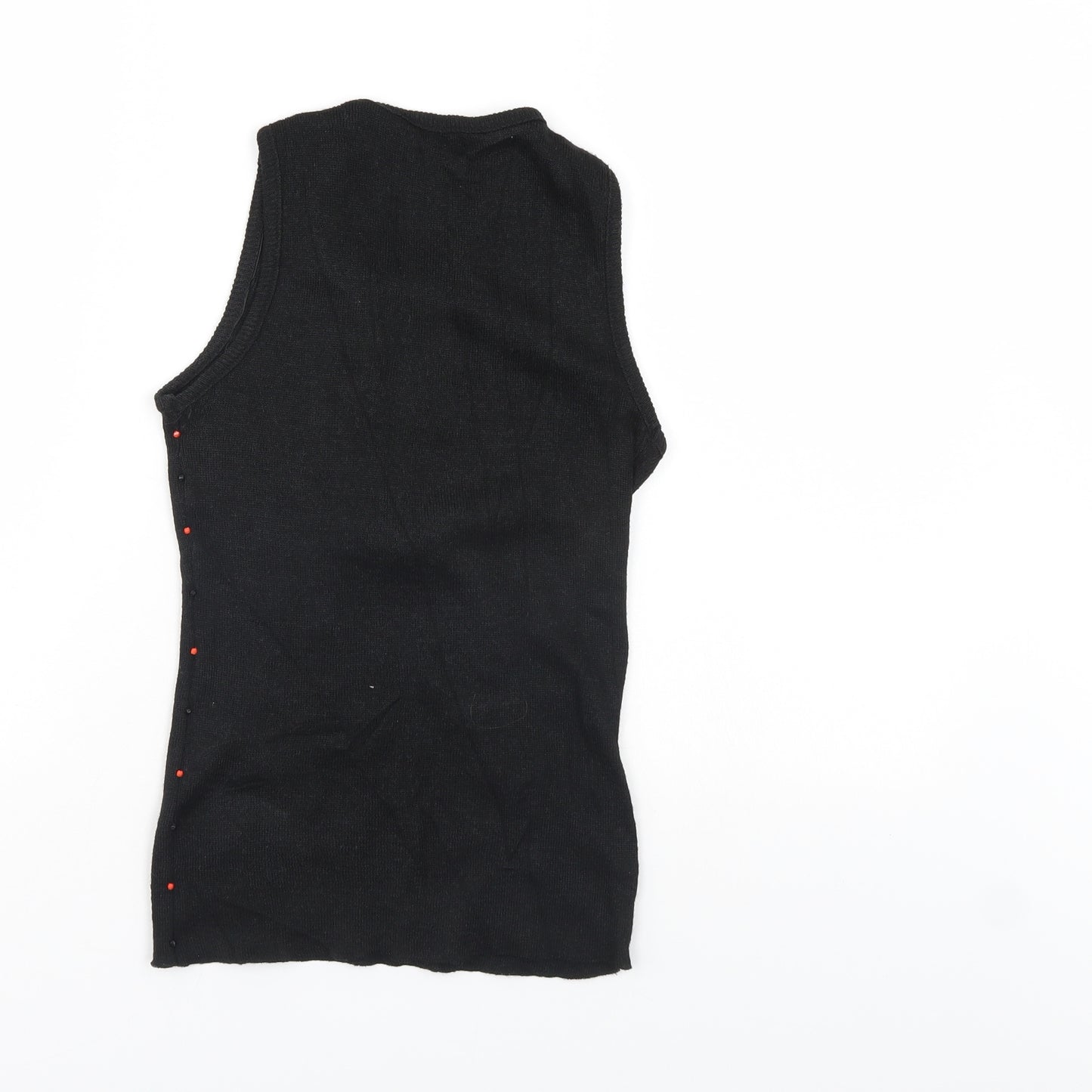 Preworn Womens Black Polka Dot  Basic Tank