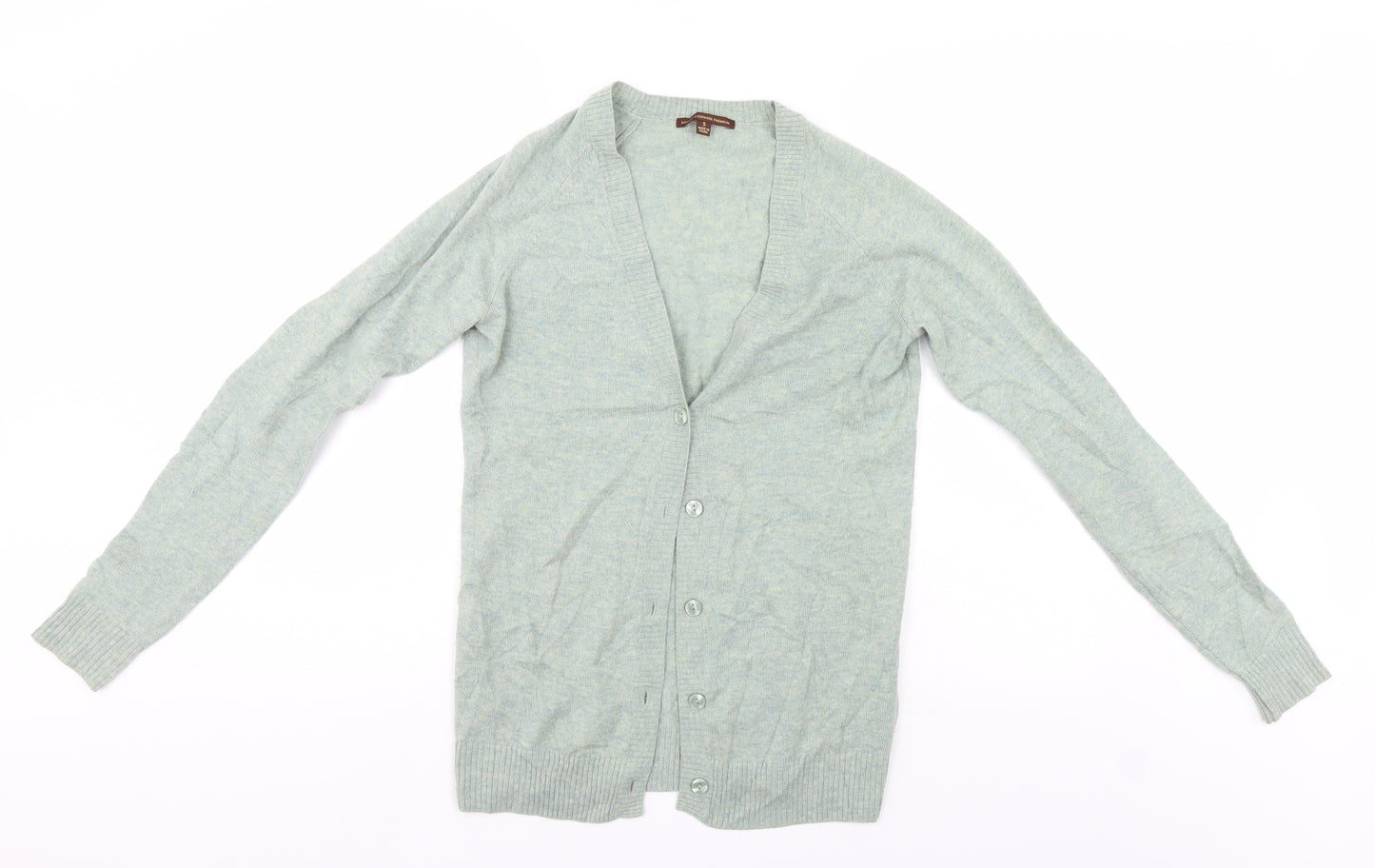 Merino Mens Green   Cardigan Jumper Size S