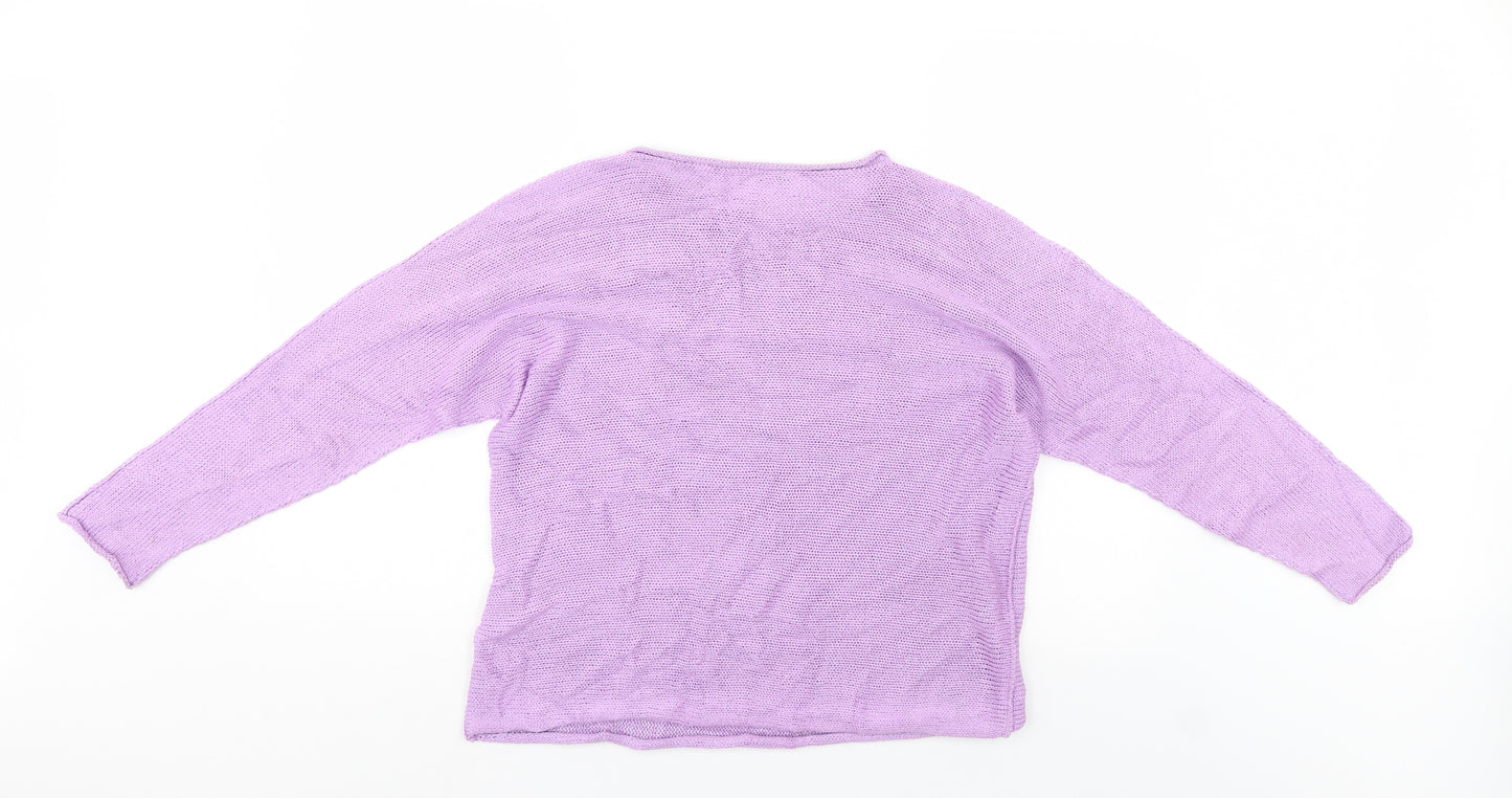 Collezione Gaia Womens Purple   Pullover Jumper Size M