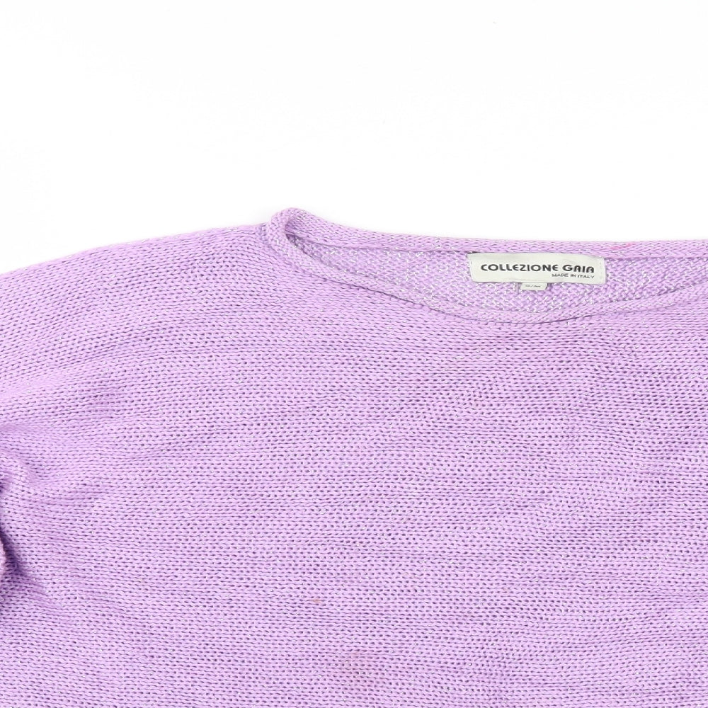 Collezione Gaia Womens Purple   Pullover Jumper Size M