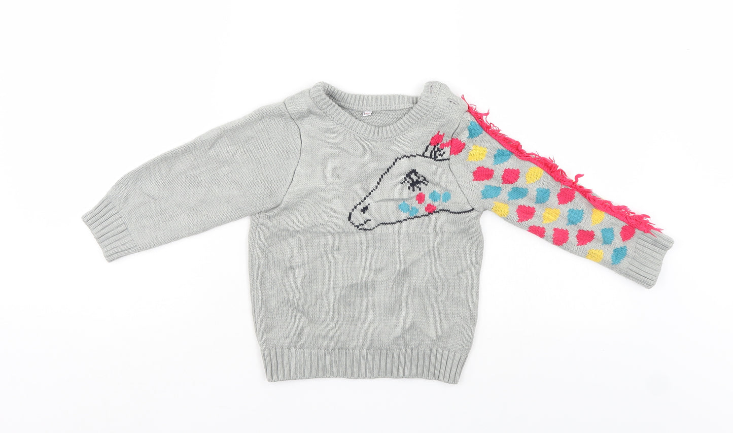 Preworn Girls Multicoloured   Pullover Jumper Size 4-5 Years