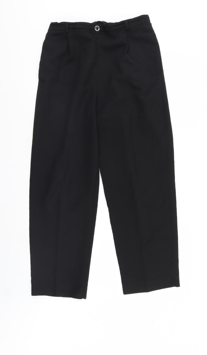 BM Womens Black Trousers Size 12 L26 in