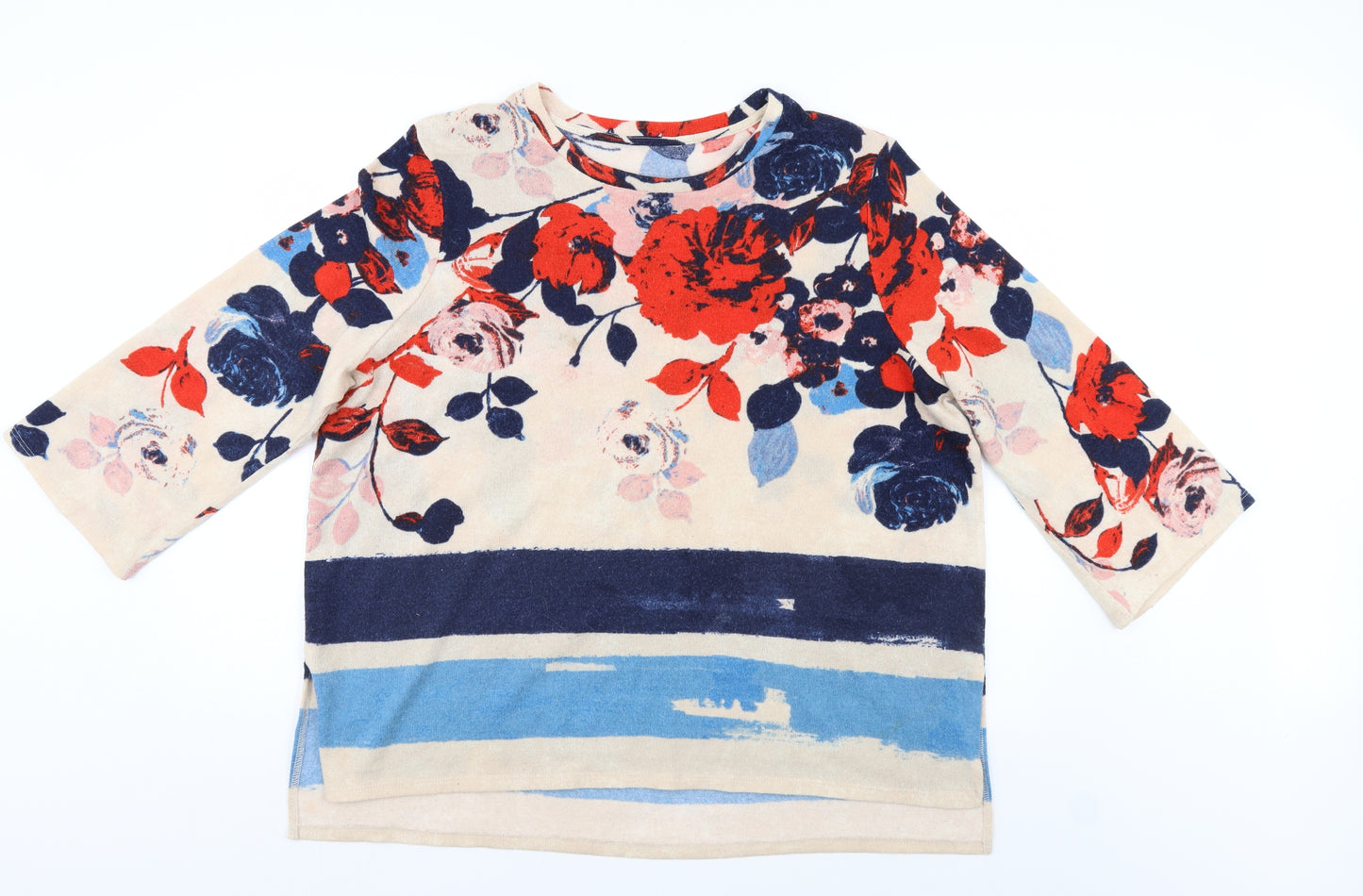 Nutmeg Womens Multicoloured Floral  Pullover Jumper Size 20