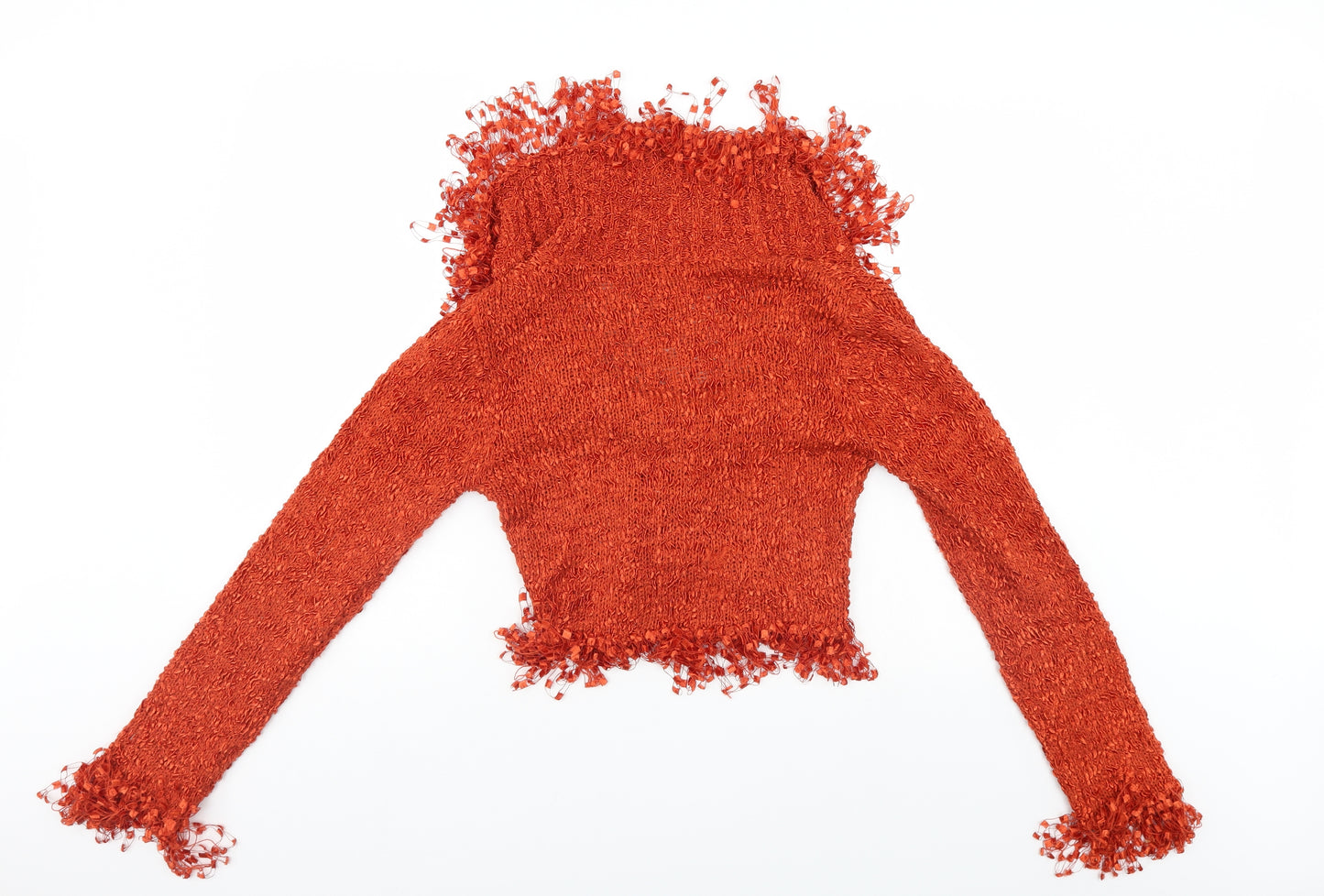 Preworn Womens Orange   Shrug Jumper   - size label missing