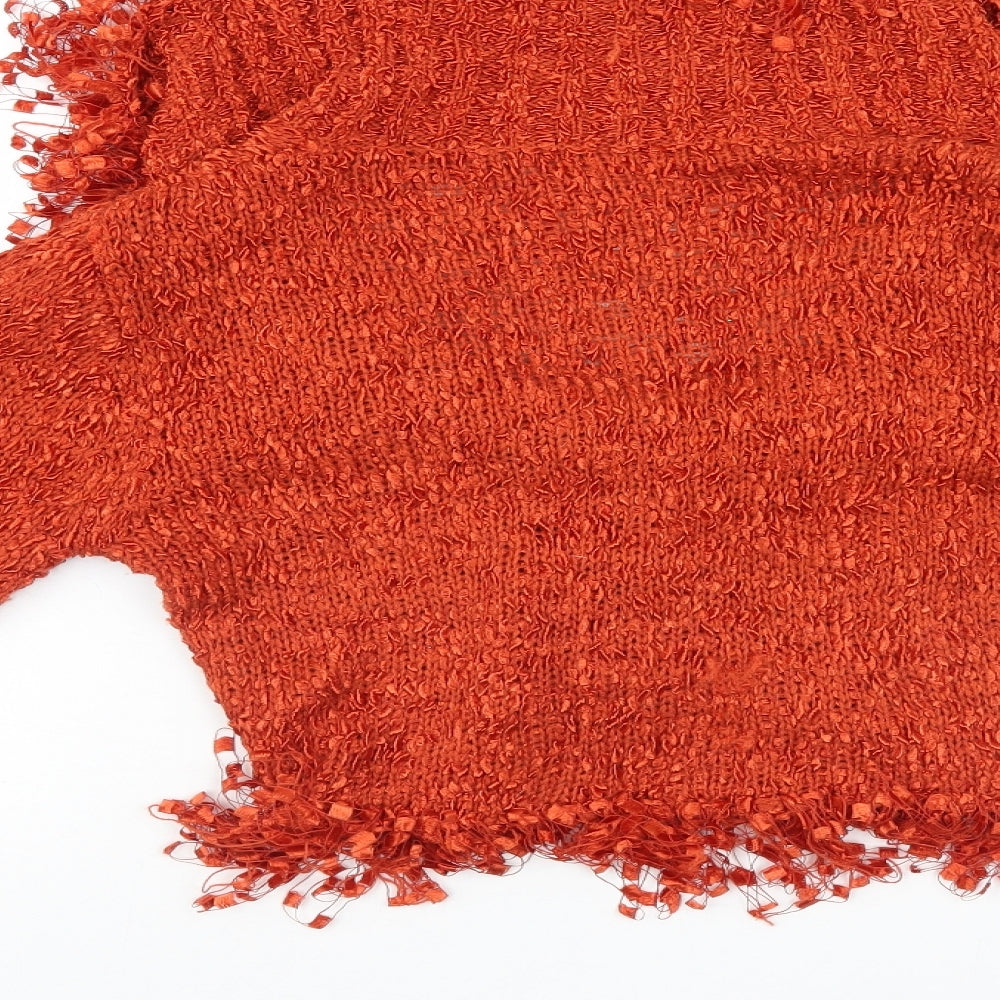 Preworn Womens Orange   Shrug Jumper   - size label missing
