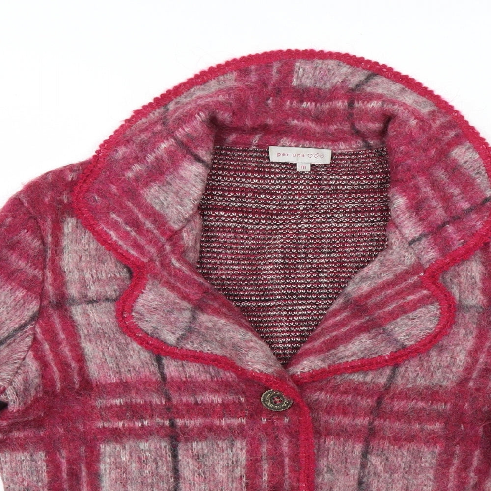 Per Una Womens Pink Check  Jacket Blazer Size M
