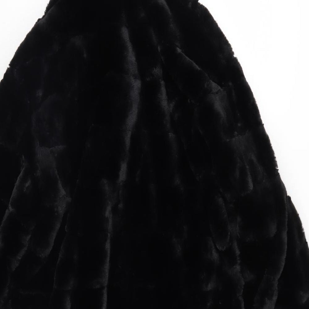 Sweet Miss Womens Black   Quilted Coat   - Faux fur