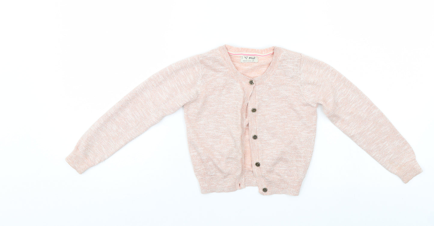NEXT Girls Pink   Cardigan Jumper Size 4-5 Years