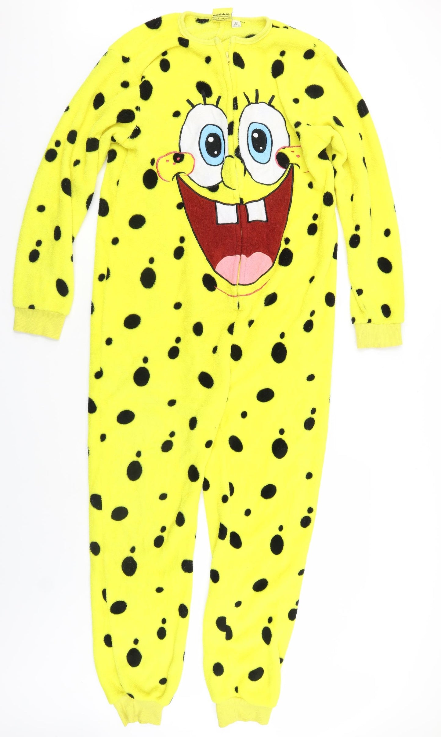 SpongeBob SquarePants Womens Yellow Polka Dot   One Piece Size 8