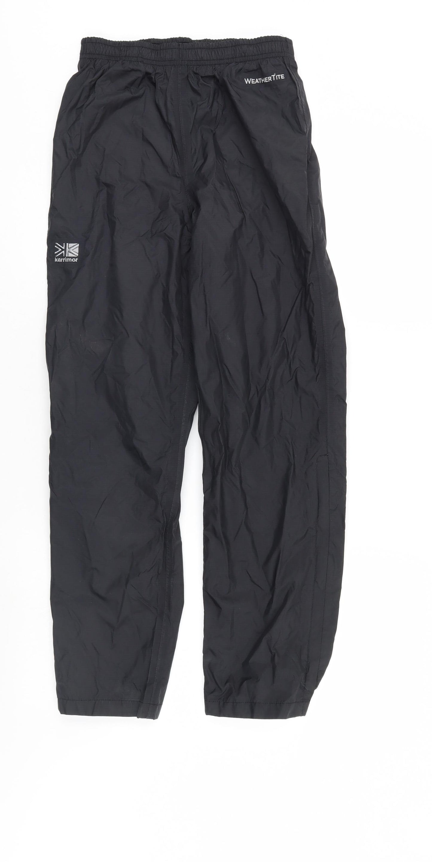 Karrimor Boys Black   Rain Trousers Trousers Size 11-12 Years