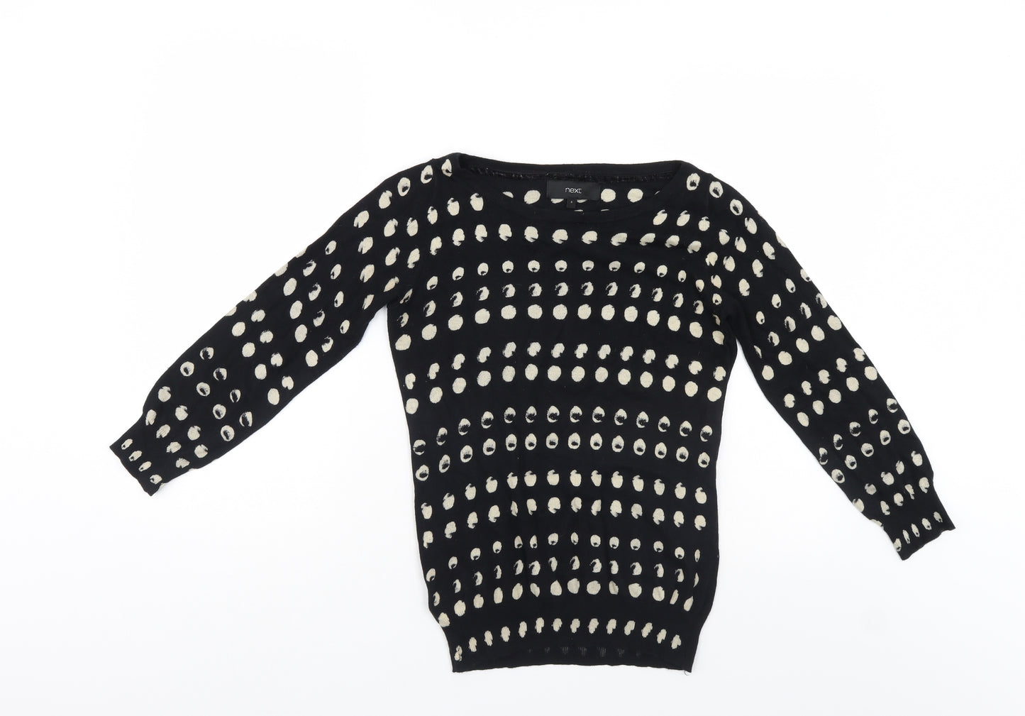 NEXT Womens Black Polka Dot  Pullover Jumper Size 6