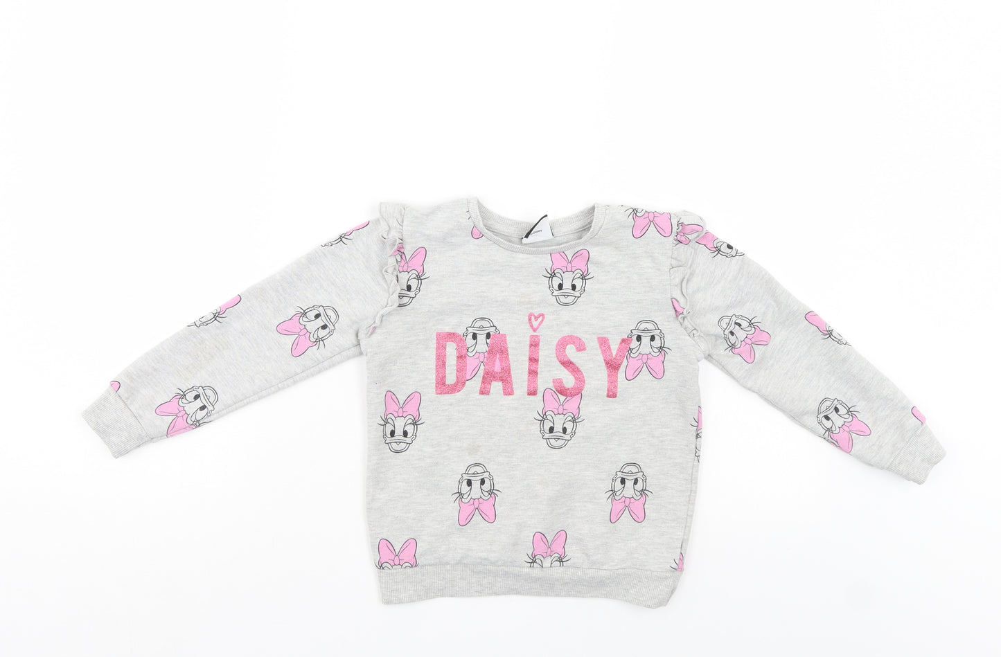 Disney Girls Grey   Pullover Sweatshirt Size 5-6 Years  - Disney