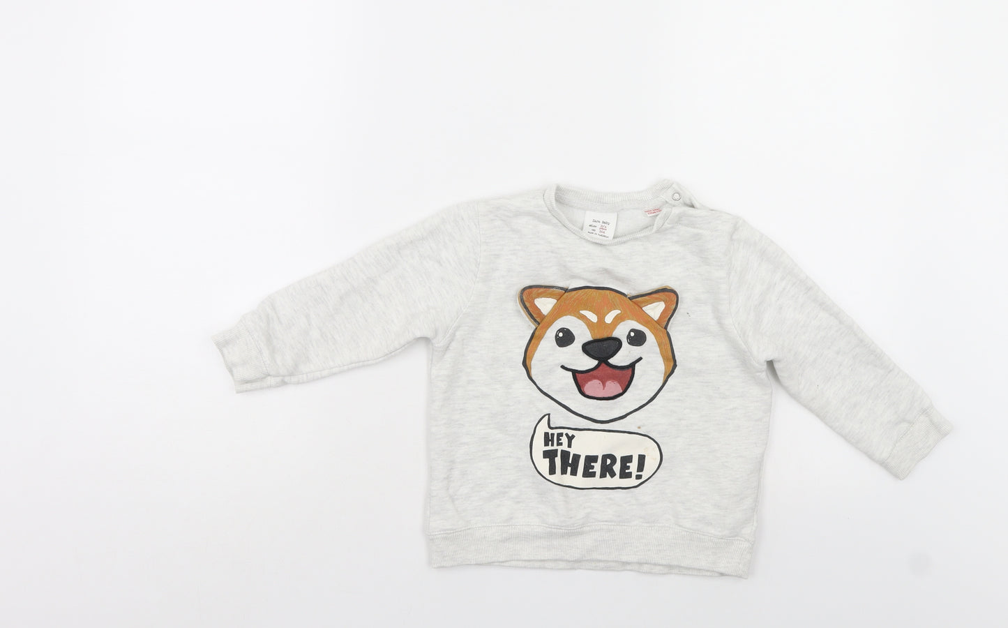 Zara Girls Grey   Henley Sweatshirt Size 3-4 Years