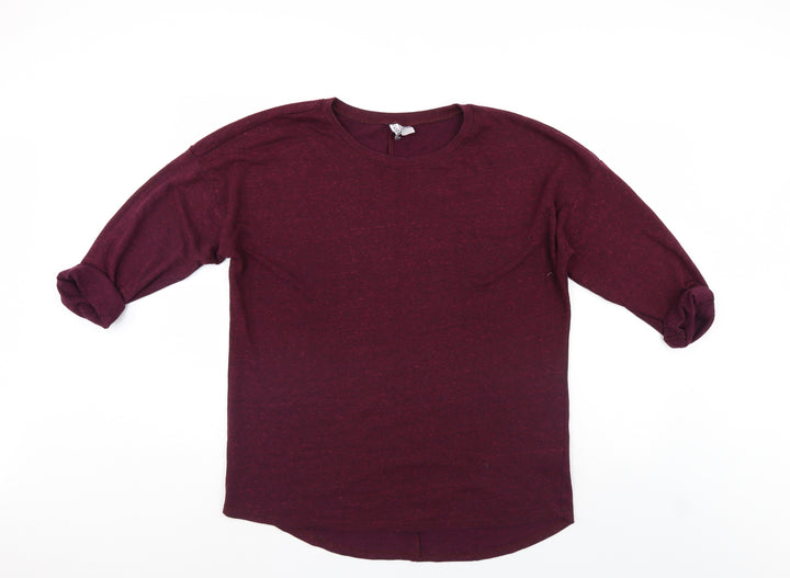 Divided Womens Purple Pullover Sweatshirt Size L
