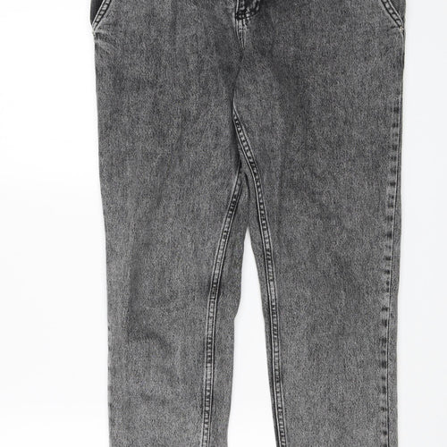 Denim & Co. Womens Black  Denim Straight Jeans Size 10 L26 in