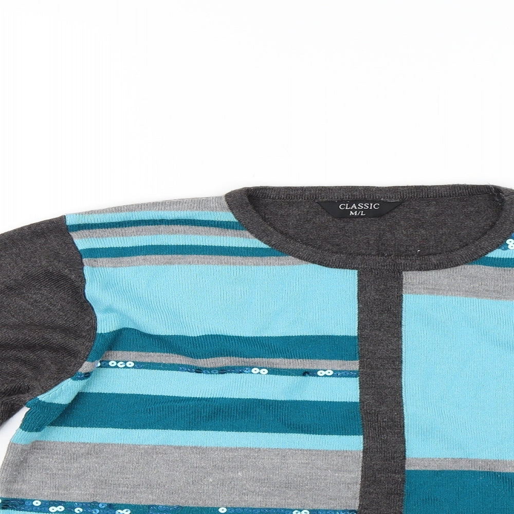 Classic Womens Blue   Pullover Jumper Size M