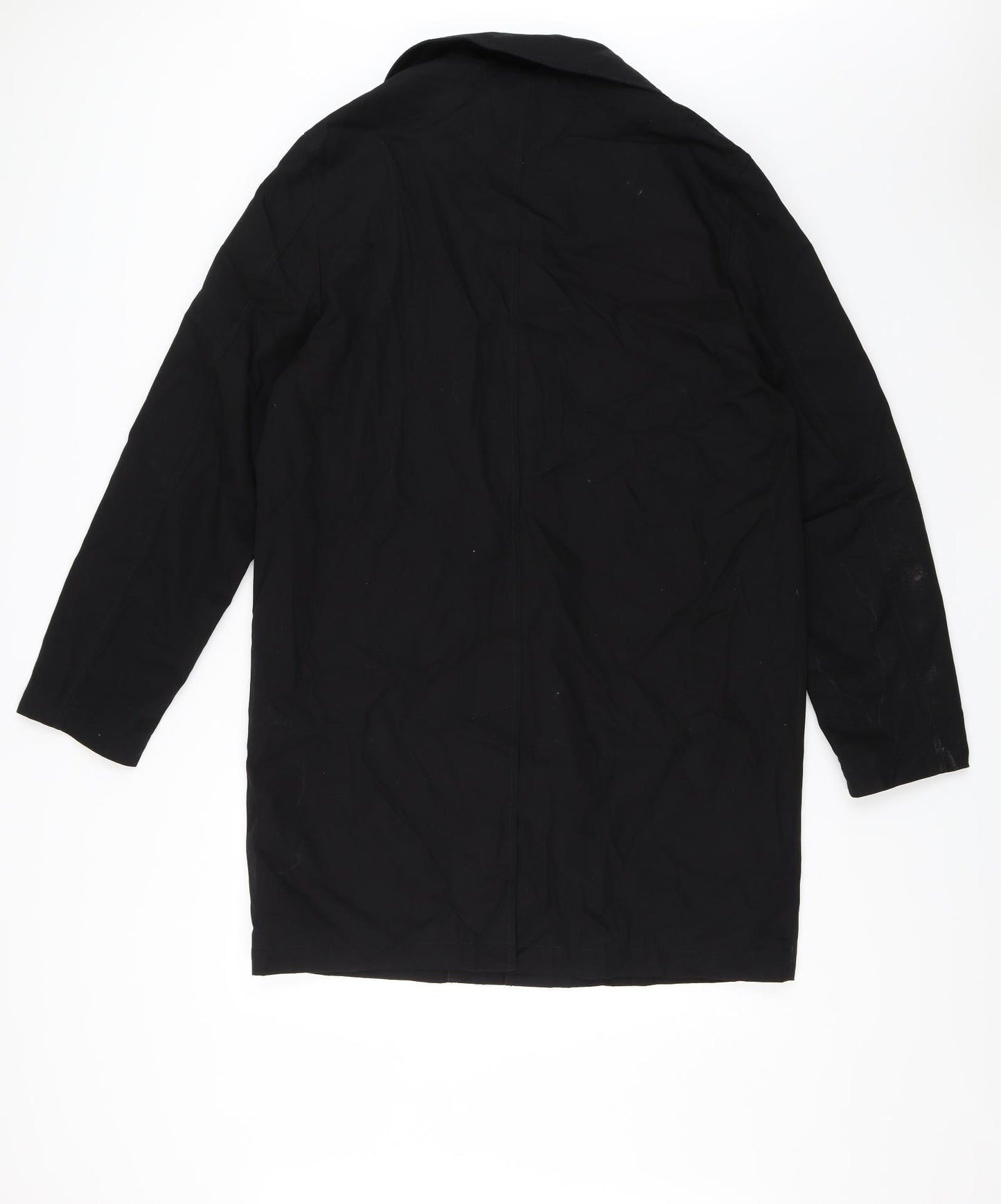 H&M Womens Black   Overcoat Jacket Size 24