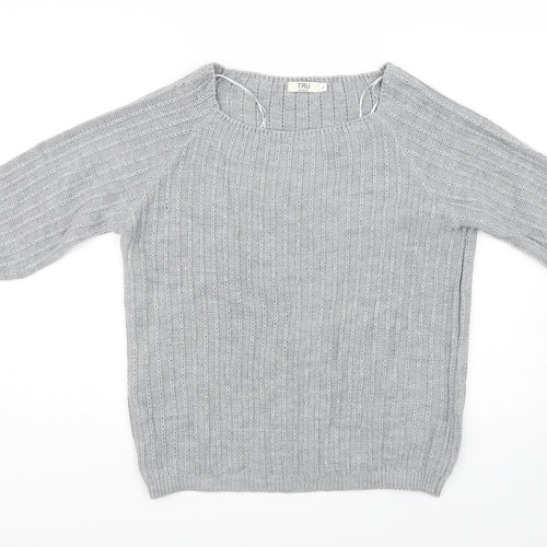 Tru Collection Womens Grey   Pullover Jumper Size L