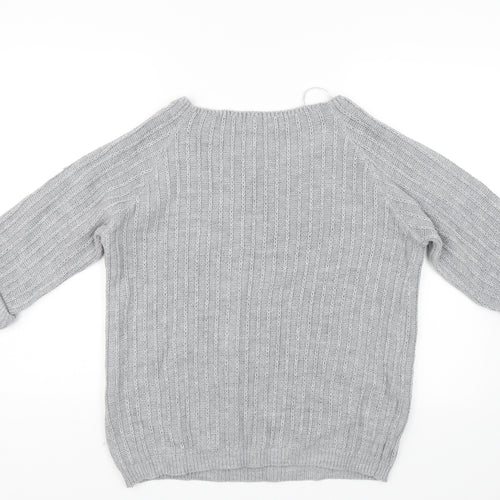 Tru Collection Womens Grey   Pullover Jumper Size L