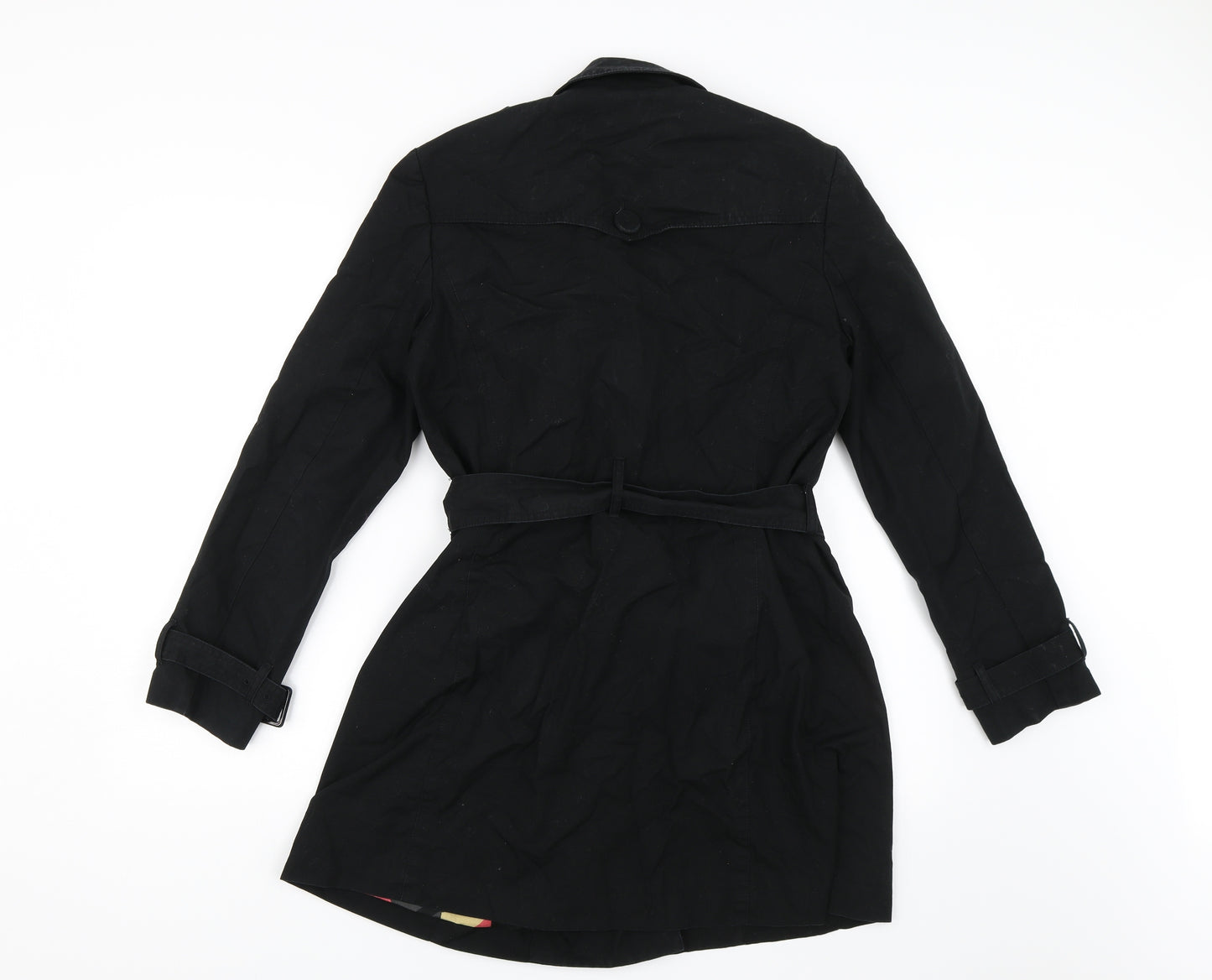 Autograph Womens Black   Trench Coat Jacket Size 10