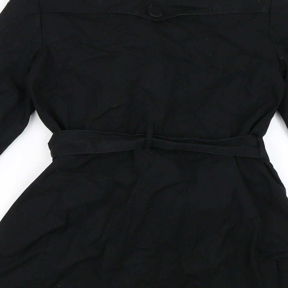 Autograph Womens Black   Trench Coat Jacket Size 10